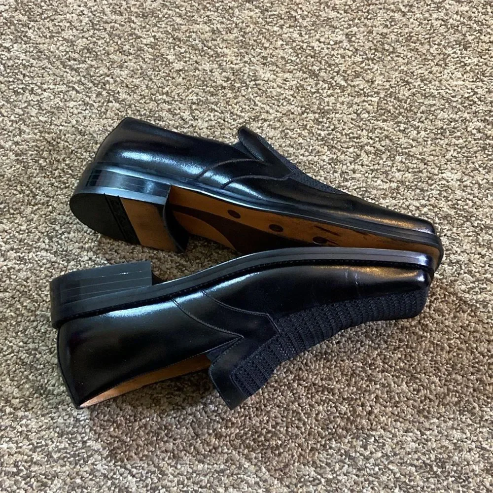 VTG, ZENGARA FASHION Dress Shoes Men's Black Leather Loafers Size 8 US